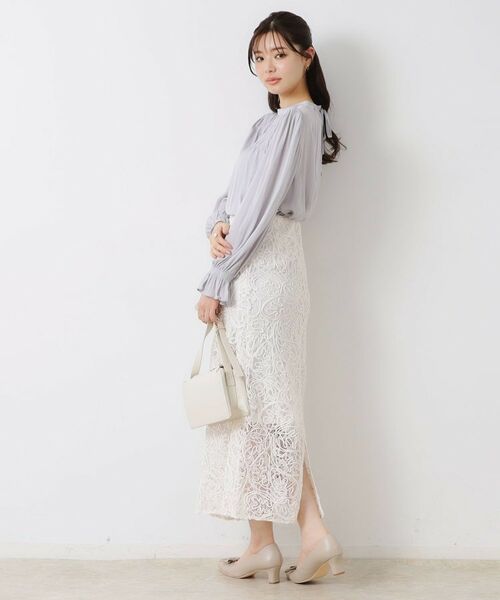 Couture Brooch / クチュールブローチ ロング・マキシ丈スカート | レースコード刺繍スカート | 詳細7