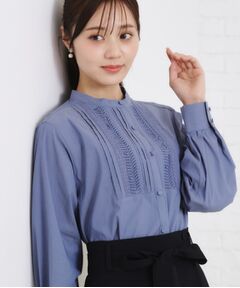 Couture Brooch / クチュールブローチ シャツ・ブラウス | 【きれいめ・通勤】ランダムタックレースシャツ