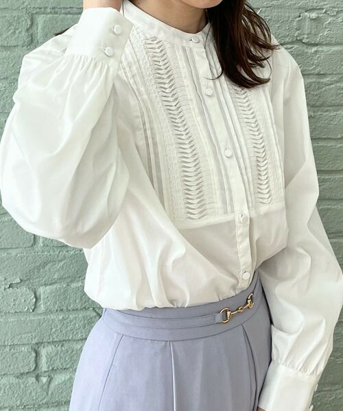 Couture Brooch / クチュールブローチ シャツ・ブラウス | 【きれいめ・通勤】ランダムタックレースシャツ | 詳細13