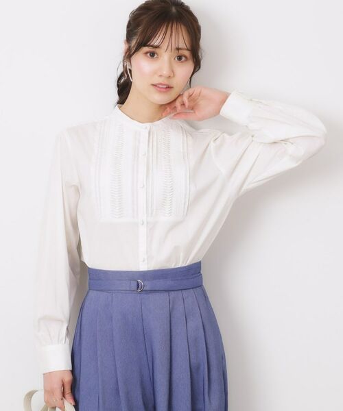 Couture Brooch / クチュールブローチ シャツ・ブラウス | 【きれいめ・通勤】ランダムタックレースシャツ | 詳細4