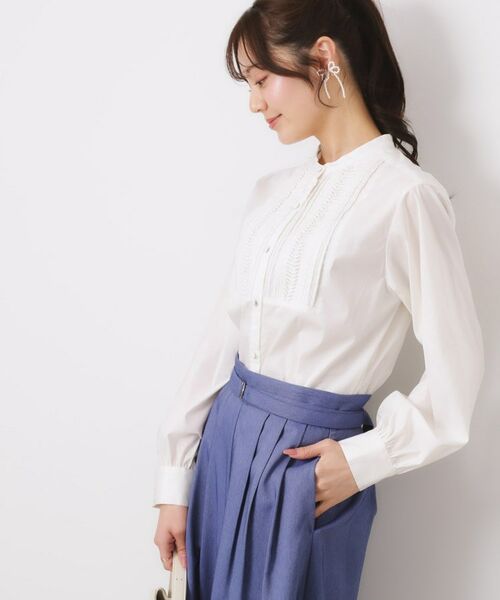 Couture Brooch / クチュールブローチ シャツ・ブラウス | 【きれいめ・通勤】ランダムタックレースシャツ | 詳細5