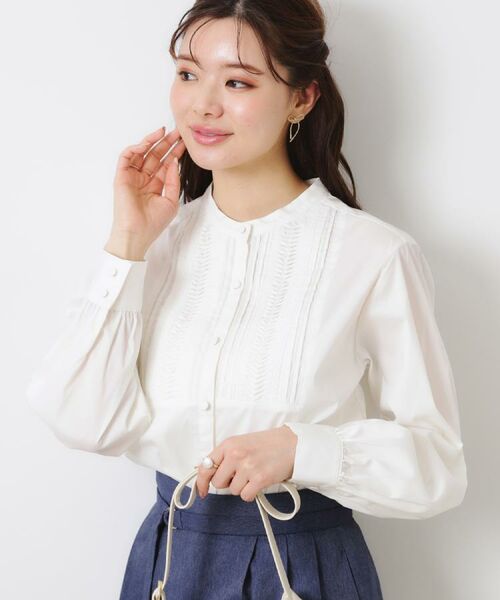 Couture Brooch / クチュールブローチ シャツ・ブラウス | 【きれいめ・通勤】ランダムタックレースシャツ | 詳細8