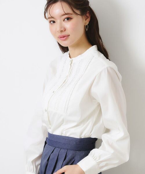 Couture Brooch / クチュールブローチ シャツ・ブラウス | 【きれいめ・通勤】ランダムタックレースシャツ | 詳細9