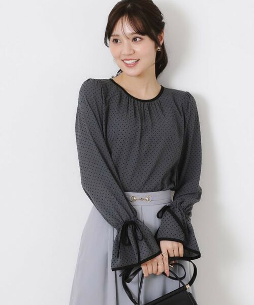 Couture Brooch / クチュールブローチ シャツ・ブラウス | 梨地フロッキードットブラウス | 詳細11