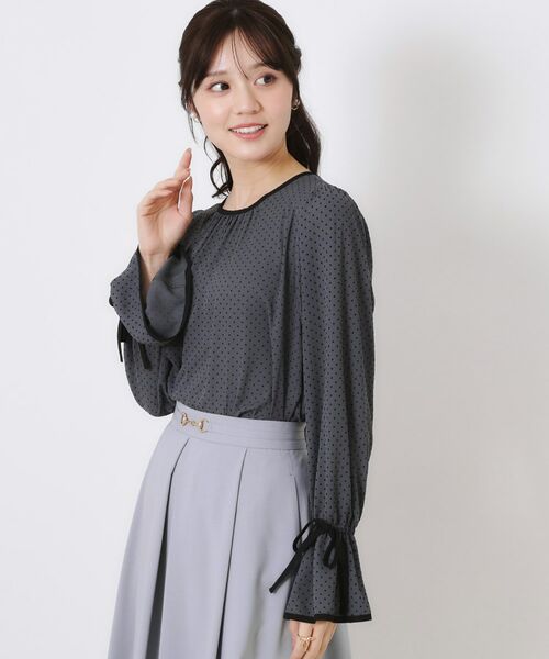 Couture Brooch / クチュールブローチ シャツ・ブラウス | 梨地フロッキードットブラウス | 詳細13