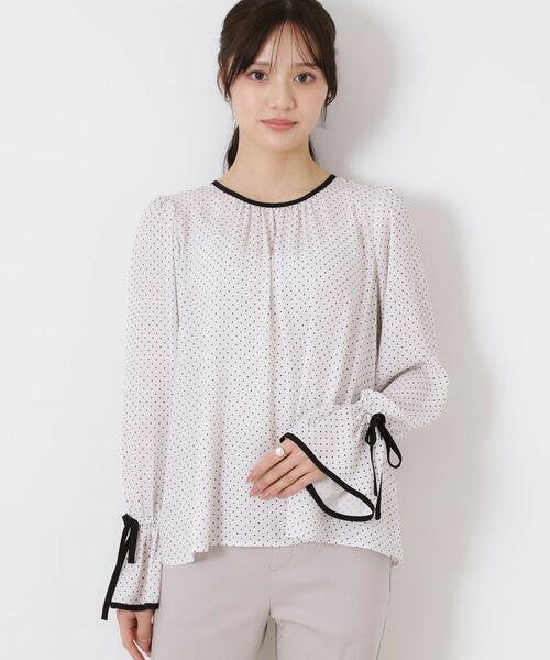 Couture Brooch / クチュールブローチ シャツ・ブラウス | 梨地フロッキードットブラウス | 詳細19