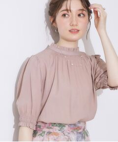 Couture Brooch / クチュールブローチ シャツ・ブラウス | 【SS～LLサイズ・二の腕カバー・通勤】RTピケシャーリングブラウス