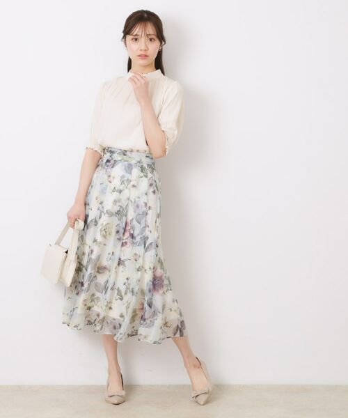 Couture Brooch / クチュールブローチ シャツ・ブラウス | 【SS～LLサイズ・二の腕カバー・通勤】RTピケシャーリングブラウス | 詳細1