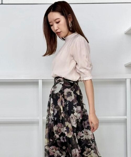 Couture Brooch / クチュールブローチ シャツ・ブラウス | 【SS～LLサイズ・二の腕カバー・通勤】RTピケシャーリングブラウス | 詳細11