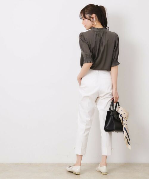 Couture Brooch / クチュールブローチ シャツ・ブラウス | 【SS～LLサイズ・二の腕カバー・通勤】RTピケシャーリングブラウス | 詳細16