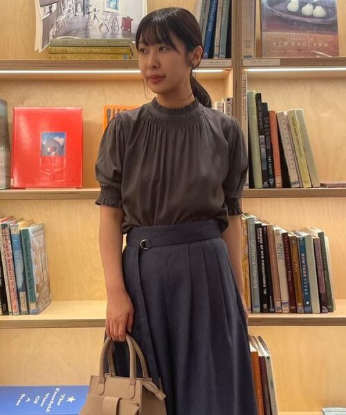 Couture Brooch / クチュールブローチ シャツ・ブラウス | 【SS～LLサイズ・二の腕カバー・通勤】RTピケシャーリングブラウス | 詳細23