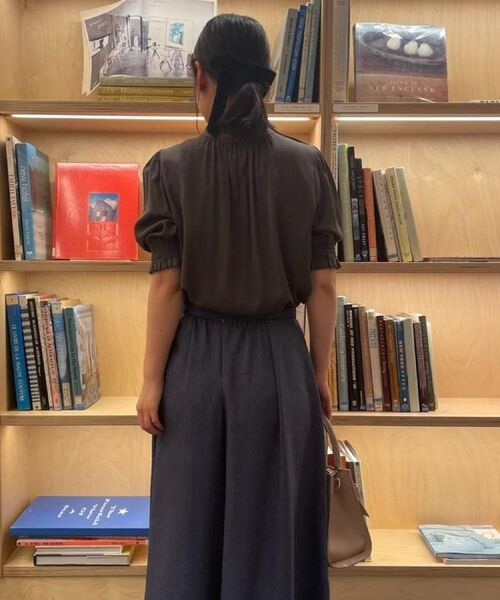 Couture Brooch / クチュールブローチ シャツ・ブラウス | 【SS～LLサイズ・二の腕カバー・通勤】RTピケシャーリングブラウス | 詳細25