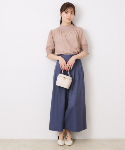 Couture Brooch / クチュールブローチ シャツ・ブラウス | 【SS～LLサイズ・二の腕カバー・通勤】RTピケシャーリングブラウス | 詳細27