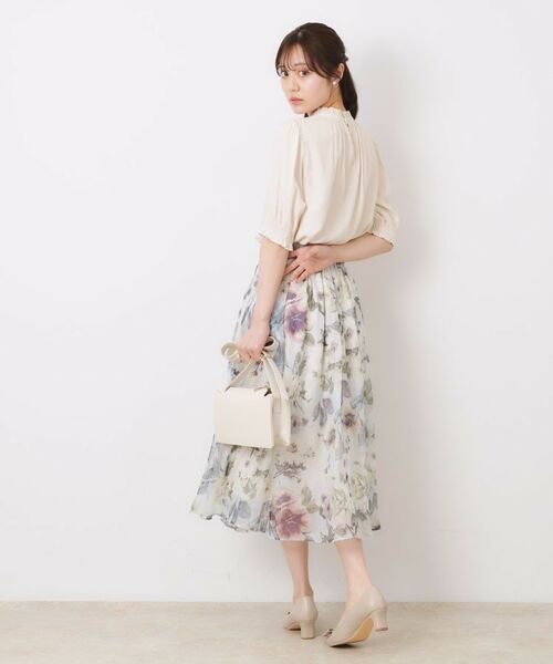 Couture Brooch / クチュールブローチ シャツ・ブラウス | 【SS～LLサイズ・二の腕カバー・通勤】RTピケシャーリングブラウス | 詳細3