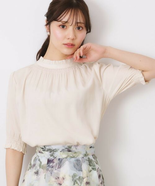 Couture Brooch / クチュールブローチ シャツ・ブラウス | 【SS～LLサイズ・二の腕カバー・通勤】RTピケシャーリングブラウス | 詳細4