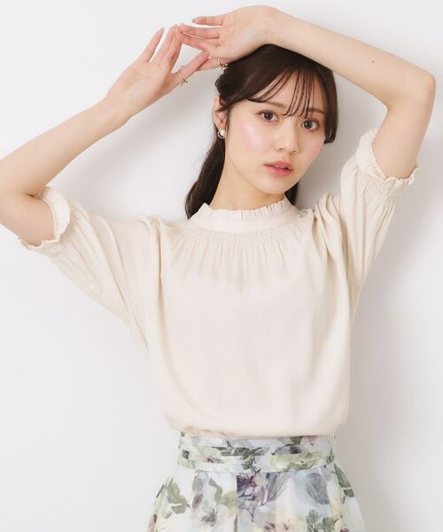 Couture Brooch / クチュールブローチ シャツ・ブラウス | 【SS～LLサイズ・二の腕カバー・通勤】RTピケシャーリングブラウス | 詳細6