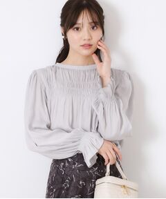Couture Brooch / クチュールブローチ シャツ・ブラウス | 【通勤・大人可愛い】シャーリングギャザーブラウス