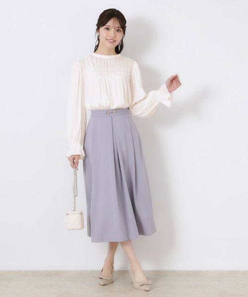 Couture Brooch / クチュールブローチ シャツ・ブラウス | 【通勤・大人可愛い】シャーリングギャザーブラウス | 詳細1