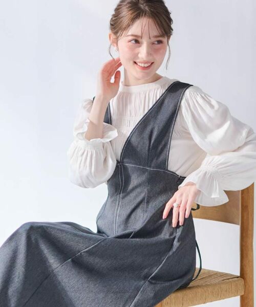 Couture Brooch / クチュールブローチ シャツ・ブラウス | 【通勤・大人可愛い】シャーリングギャザーブラウス | 詳細10