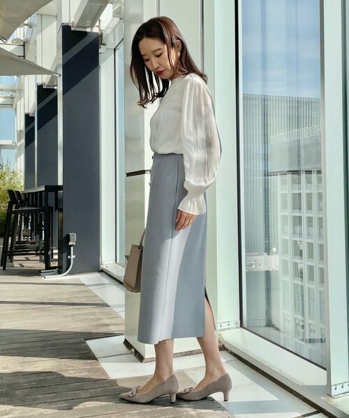 Couture Brooch / クチュールブローチ シャツ・ブラウス | 【通勤・大人可愛い】シャーリングギャザーブラウス | 詳細14