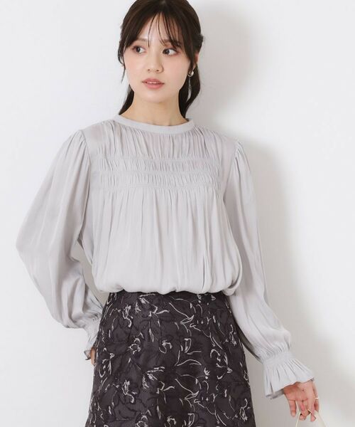 Couture Brooch / クチュールブローチ シャツ・ブラウス | 【通勤・大人可愛い】シャーリングギャザーブラウス | 詳細21