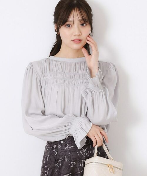 Couture Brooch / クチュールブローチ シャツ・ブラウス | 【通勤・大人可愛い】シャーリングギャザーブラウス | 詳細22