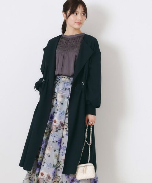 Couture Brooch / クチュールブローチ その他アウター | ノーカラードロストロングコート | 詳細10