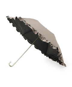 Couture Brooch / クチュールブローチ 傘 | 晴雨兼用フリルデザイン折り畳み傘