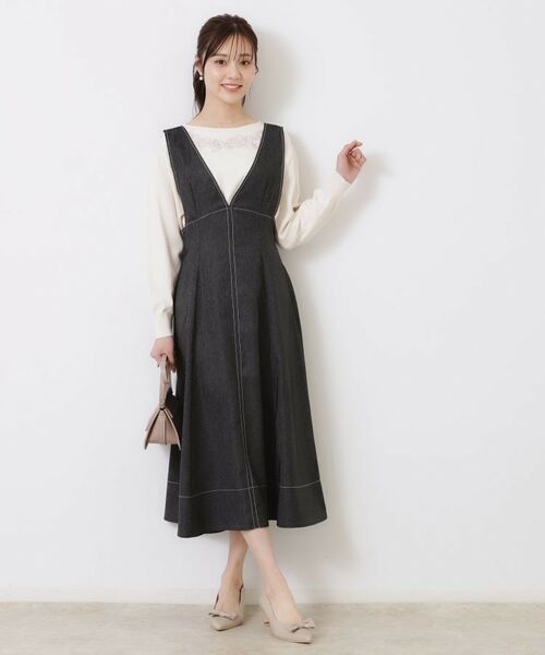 Couture Brooch / クチュールブローチ ニット・セーター | 【大人可愛い・通勤】フラワーエンブロニット | 詳細1