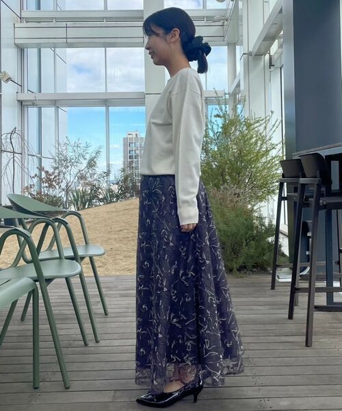 Couture Brooch / クチュールブローチ ニット・セーター | 【大人可愛い・通勤】フラワーエンブロニット | 詳細11