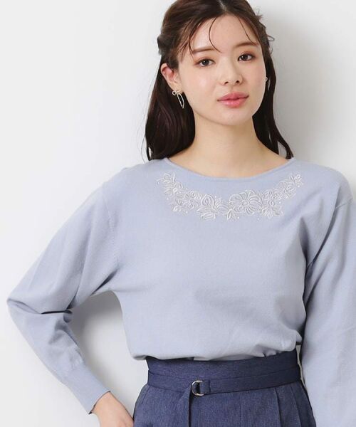 Couture Brooch / クチュールブローチ ニット・セーター | 【大人可愛い・通勤】フラワーエンブロニット | 詳細23