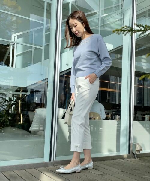 Couture Brooch / クチュールブローチ ニット・セーター | 【大人可愛い・通勤】フラワーエンブロニット | 詳細26