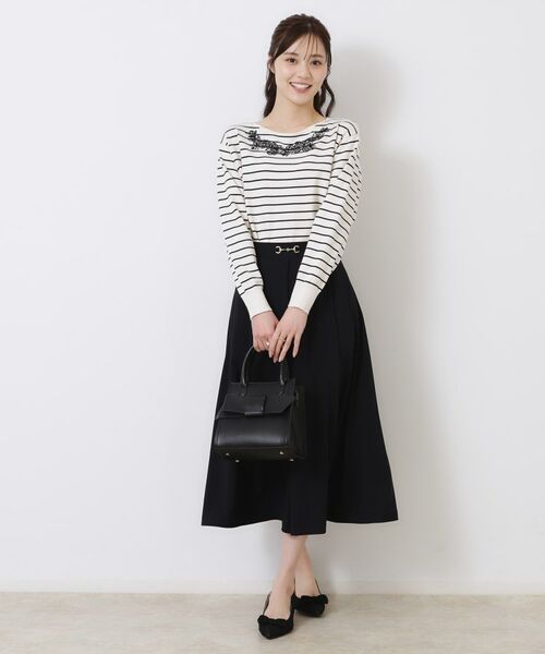 Couture Brooch / クチュールブローチ ニット・セーター | 【大人可愛い・通勤】フラワーエンブロニット | 詳細29