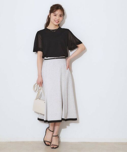 Couture Brooch / クチュールブローチ ニット・セーター | 【手洗い可能・UV・アンチピリング・接触冷感・二の腕カバー】透かし袖ニットトップス | 詳細11