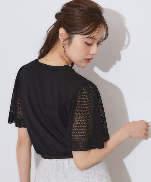 Couture Brooch / クチュールブローチ ニット・セーター | 【手洗い可能・UV・アンチピリング・接触冷感・二の腕カバー】透かし袖ニットトップス | 詳細16