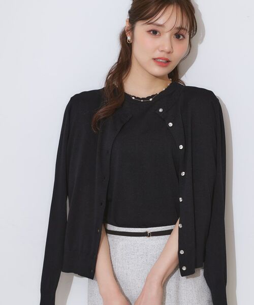 Couture Brooch / クチュールブローチ ニット・セーター | 【手洗い可能・UV・アンチピリング・接触冷感・二の腕カバー】透かし袖ニットトップス | 詳細17