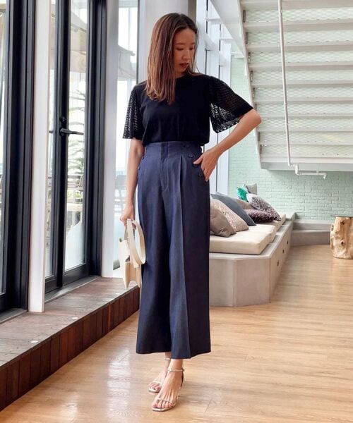 Couture Brooch / クチュールブローチ ニット・セーター | 【手洗い可能・UV・アンチピリング・接触冷感・二の腕カバー】透かし袖ニットトップス | 詳細18