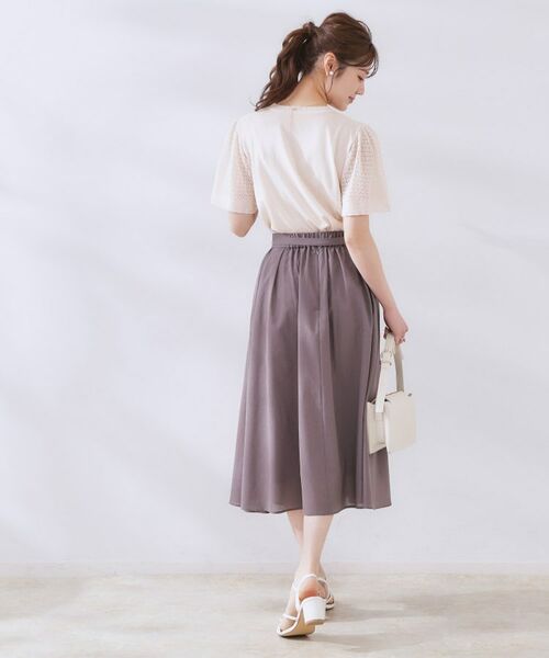 Couture Brooch / クチュールブローチ ニット・セーター | 【手洗い可能・UV・アンチピリング・接触冷感・二の腕カバー】透かし袖ニットトップス | 詳細3