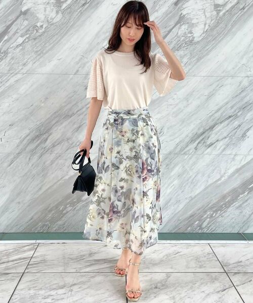 Couture Brooch / クチュールブローチ ニット・セーター | 【手洗い可能・UV・アンチピリング・接触冷感・二の腕カバー】透かし袖ニットトップス | 詳細7