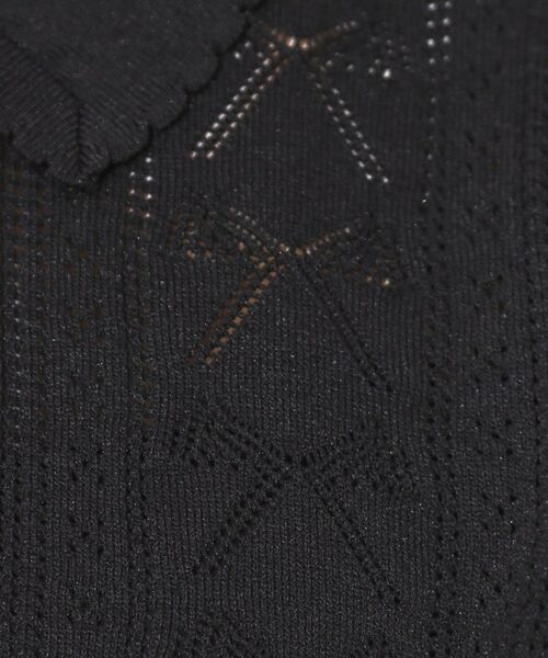Couture Brooch / クチュールブローチ ニット・セーター | 【洗える・大人可愛い】リボン透かし柄ポロニット | 詳細28