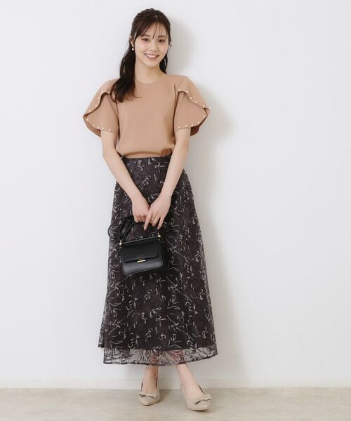 Couture Brooch / クチュールブローチ ニット・セーター | 【一枚でキマる・華やか】パール調付チューリップ袖ニット | 詳細16