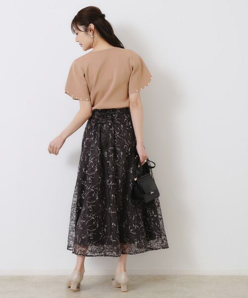 Couture Brooch / クチュールブローチ ニット・セーター | 【一枚でキマる・華やか】パール調付チューリップ袖ニット | 詳細18