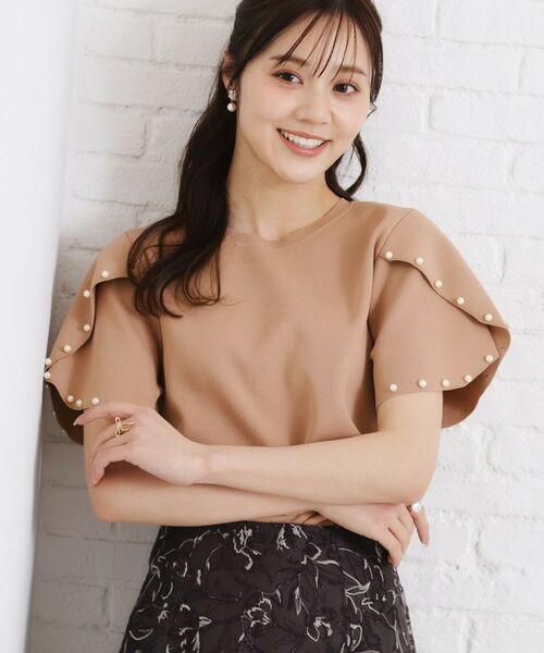 Couture Brooch / クチュールブローチ ニット・セーター | 【一枚でキマる・華やか】パール調付チューリップ袖ニット | 詳細19