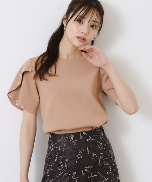 Couture Brooch / クチュールブローチ ニット・セーター | 【一枚でキマる・華やか】パール調付チューリップ袖ニット | 詳細22