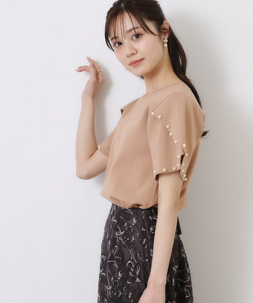 Couture Brooch / クチュールブローチ ニット・セーター | 【一枚でキマる・華やか】パール調付チューリップ袖ニット | 詳細23