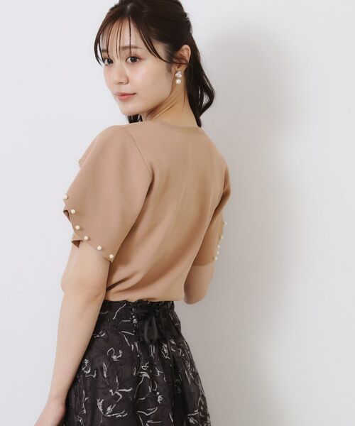 Couture Brooch / クチュールブローチ ニット・セーター | 【一枚でキマる・華やか】パール調付チューリップ袖ニット | 詳細24