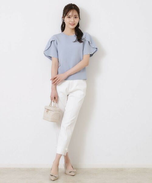 Couture Brooch / クチュールブローチ ニット・セーター | 【一枚でキマる・華やか】パール調付チューリップ袖ニット | 詳細29