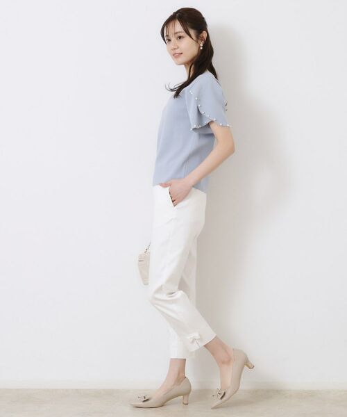 Couture Brooch / クチュールブローチ ニット・セーター | 【一枚でキマる・華やか】パール調付チューリップ袖ニット | 詳細30