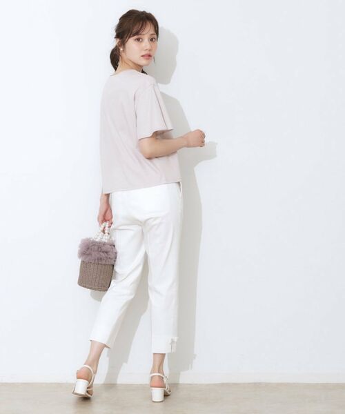 Couture Brooch / クチュールブローチ Tシャツ | 【マシンウォッシャブル・接触冷感・UV機能】60リボンロゴプリント フレアーT | 詳細28