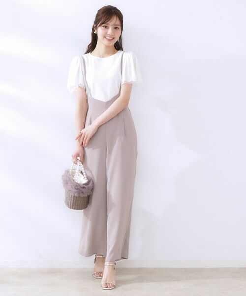 Couture Brooch / クチュールブローチ カットソー | 【二の腕カバー・通勤】レース袖テレコトップス | 詳細1